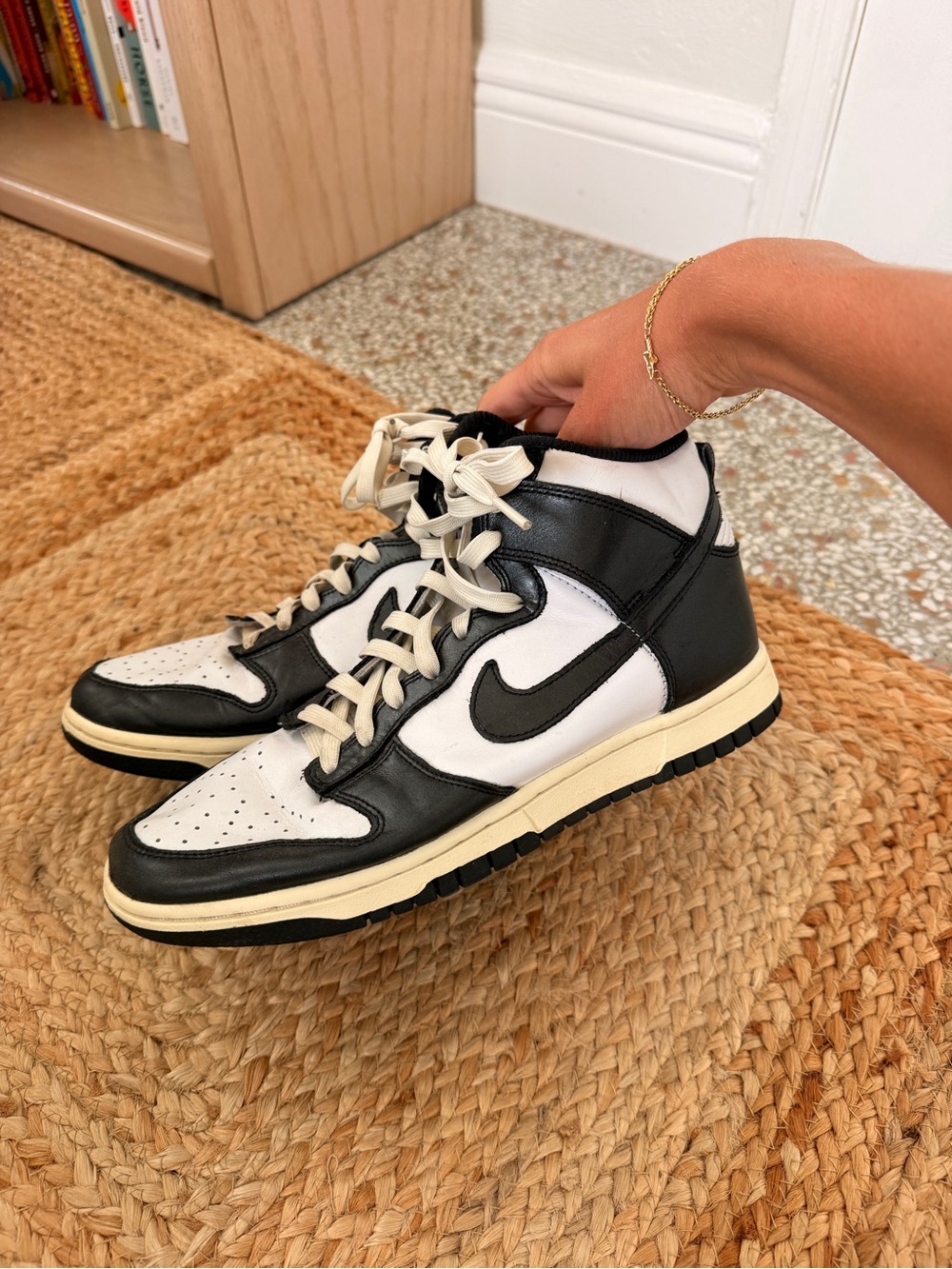 Nike Black and White High-Top Sneakers
